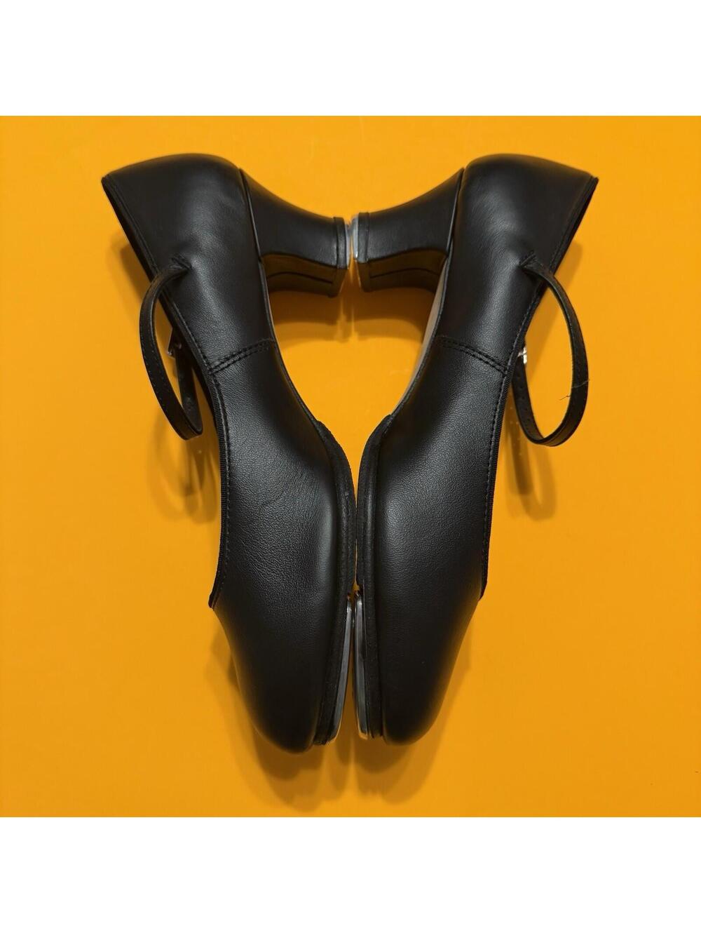 Capezio Mary Jane Man Made Tap Shoes Heel Leather Black Women's Size 10W - Picture 2 of 9